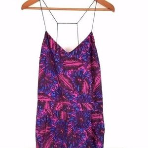 J crew Silk purple floral jumpsuit